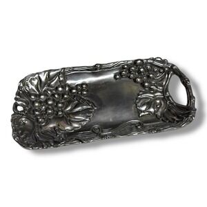 Arthur Court‎ Grapevine Tray Handle Dish Aluminum Bread Serveware Decor